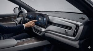a high end render of an ev cockpit