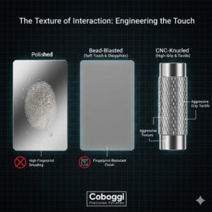 a side by side comparison diagram showing three different aluminum surfaces