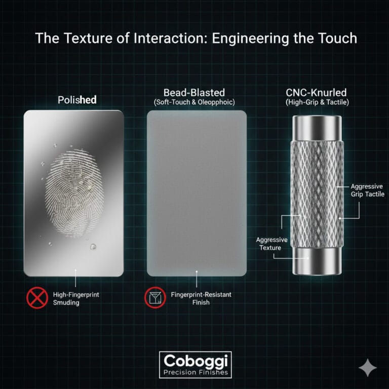 a side by side comparison diagram showing three different aluminum surfaces