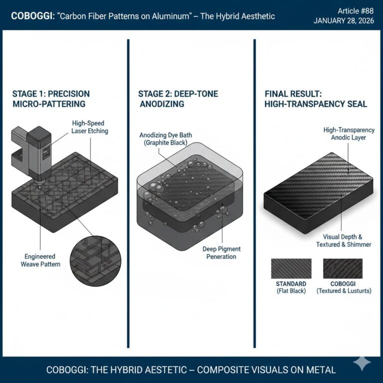 carbon fiber patterning on aluminum