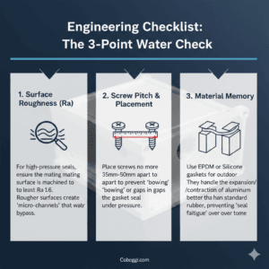 engineering checklist: the 3 point water check
