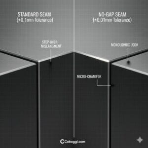 no gap seam vs. a standard seam