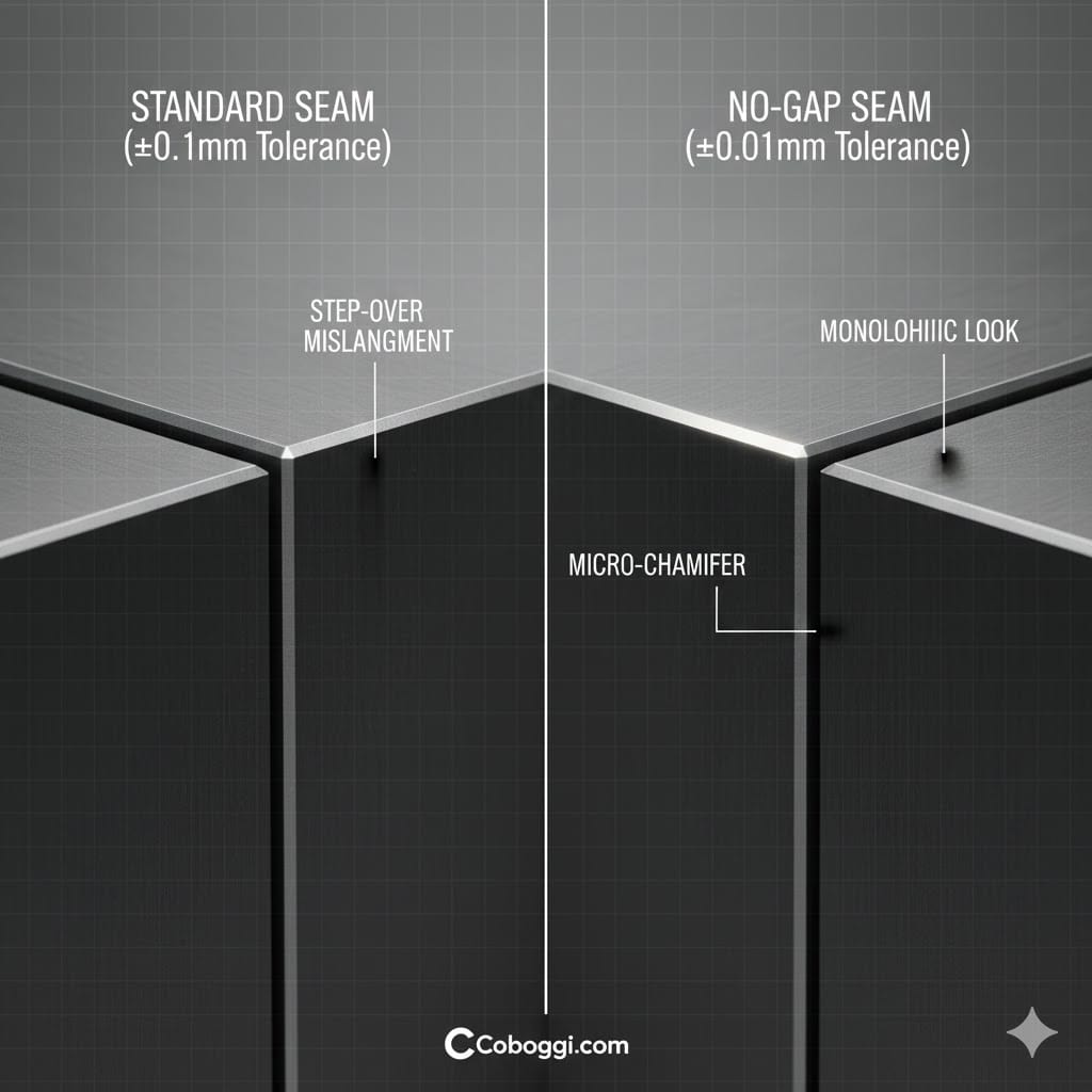 no gap seam vs. a standard seam