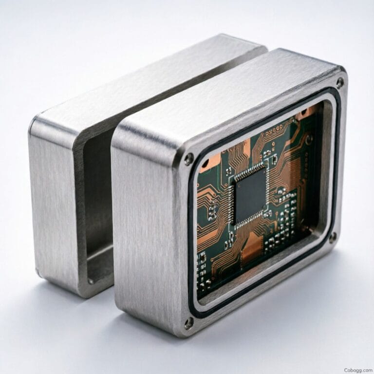 Smartwatch with aluminum 7075 casing undergoing robotic stress testing in lab environment