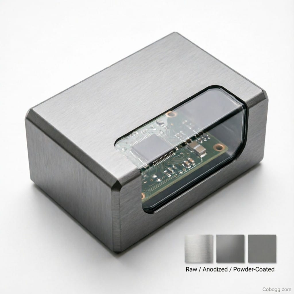CNC-machined aluminum housing dissipating heat in server application