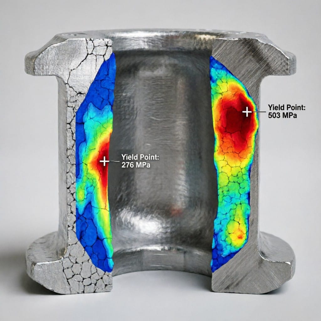 Comparison of 6061-T6 vs 7075-T6 aluminum alloy shells under mechanical stress