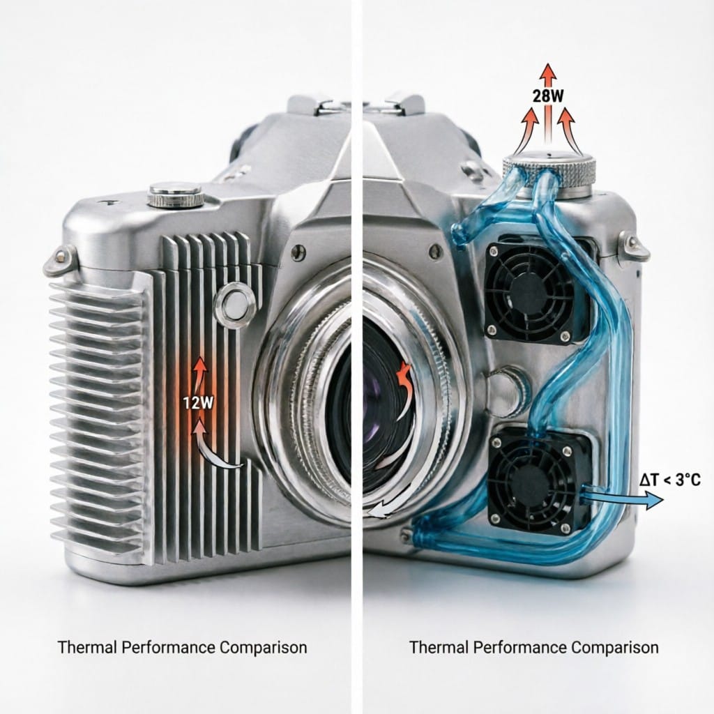 Comparison of passive vs active thermal systems in aluminum camera enclosures