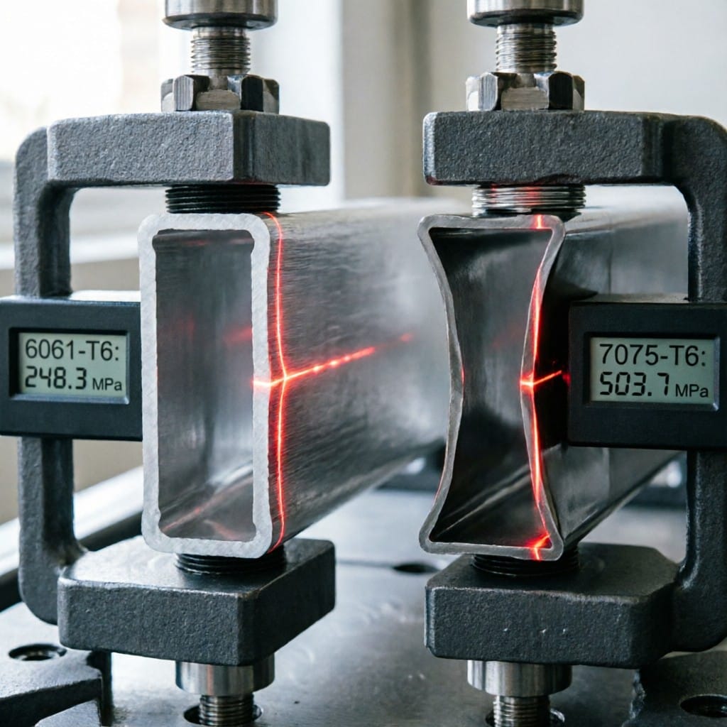 Engineering comparison of 6061-T6 vs 7075-T6 aluminum drone frames under stress testing