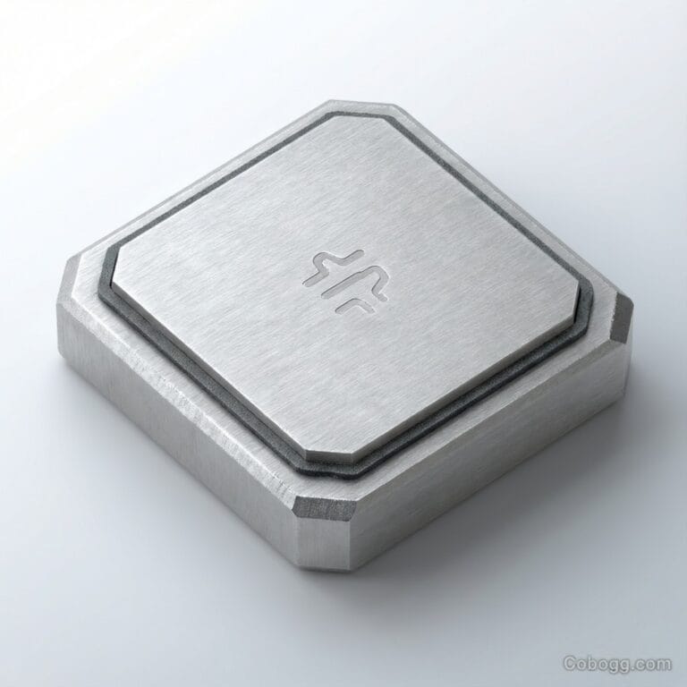 Industrial aluminum case with laser topology depth markings for tactile user interface in automated factory setting