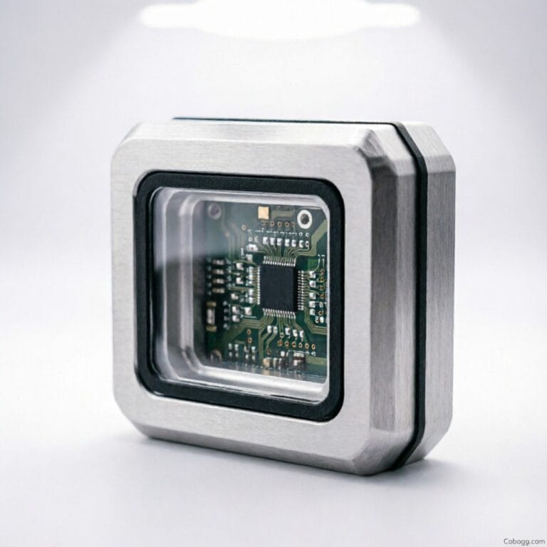 Robotic laser etching on aluminum medical housing in cleanroom