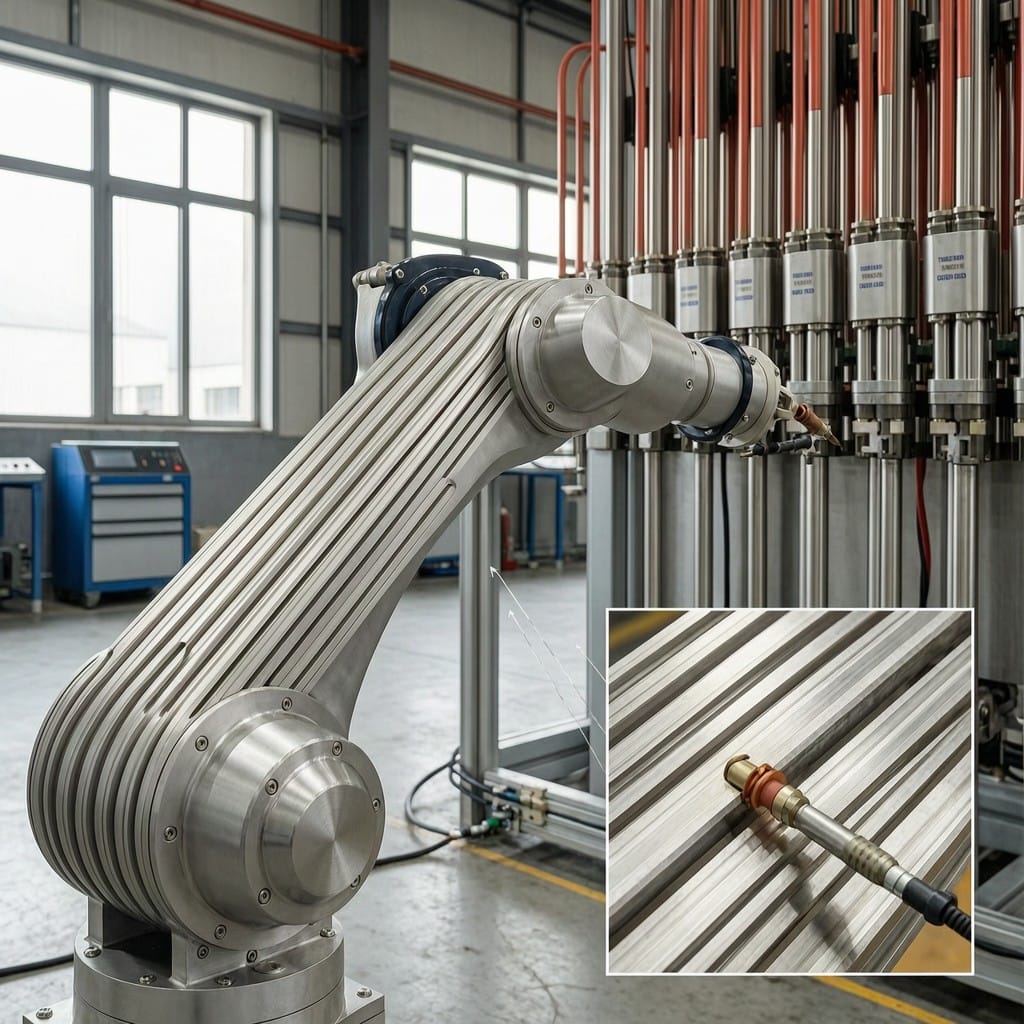 Robotic system using thick-film anodized aluminum enclosure in high-voltage environment