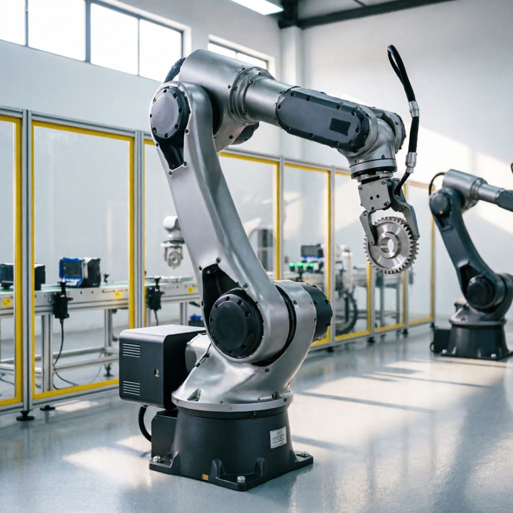Robotics application using dual-tone anodized aluminum joints and control housing