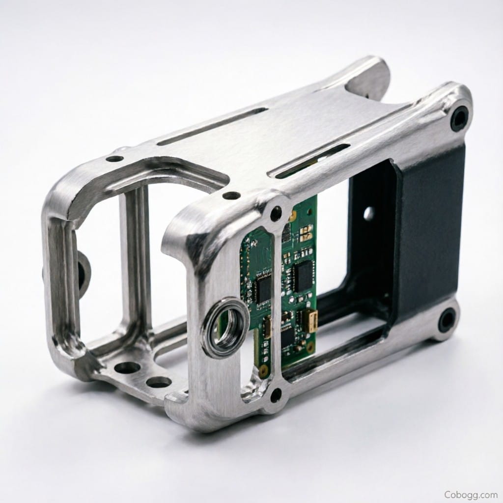 Lightweight aluminum drone frame made from high-strength 6061-T6 or 7075-T6 alloy